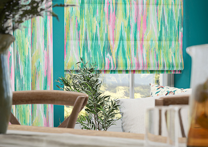 Bombay Velvet, Tropical Punch - Twist&Fit Roman Blind - Image 5